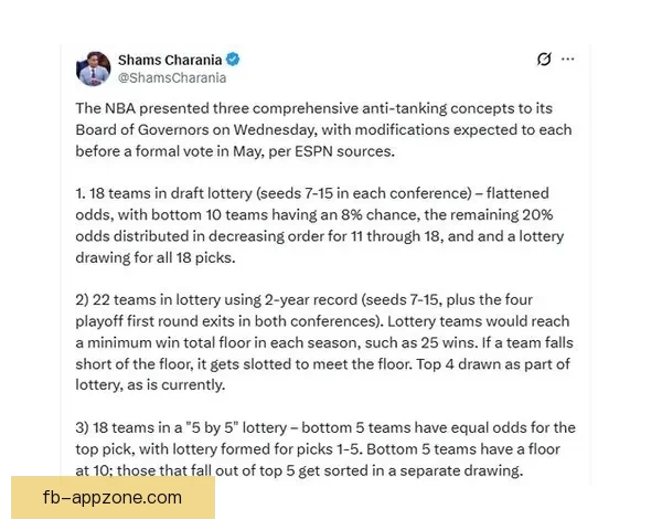 NBA拟扩大反摆烂处罚权限球员工会提出三管齐下新方案